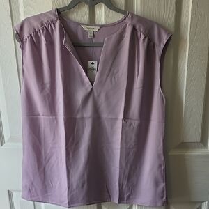 Banana Republic Lilac Cap Sleeve Blouse
